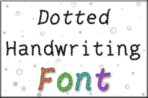 Dotted Handwriting: A Unique Display Font