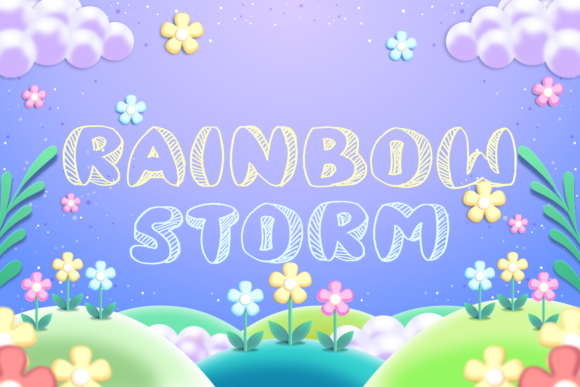 Rainbow Storm: A Vibrant Display Font for Creative Design