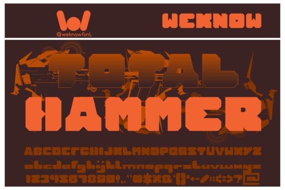 Total Hammer: Bold Techno Display for Impact